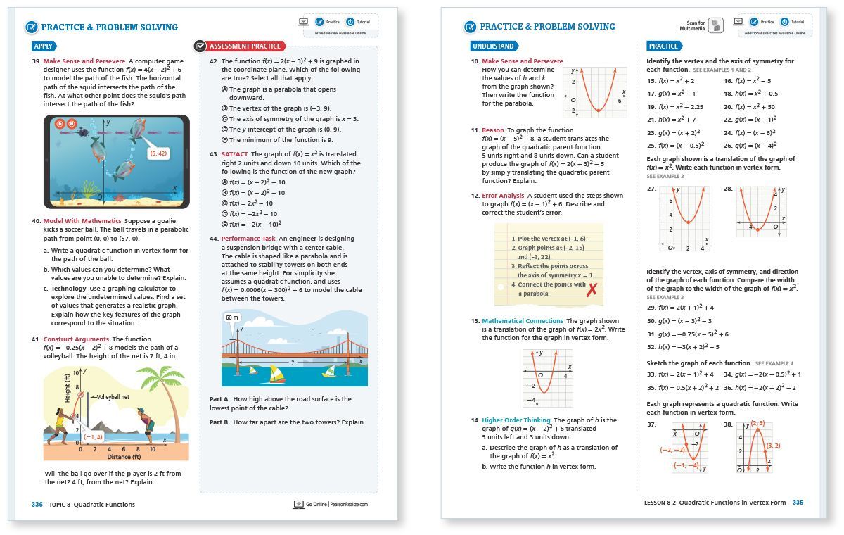 SAVVAS enVision Algebra - Grade 9 Homeschool Bundle